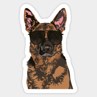 Cool German Shepherd for German Shepherd Lovers Sticker